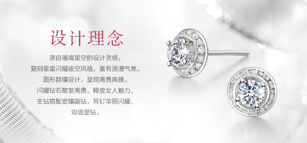 璀璨之星/18K金钻石耳钉